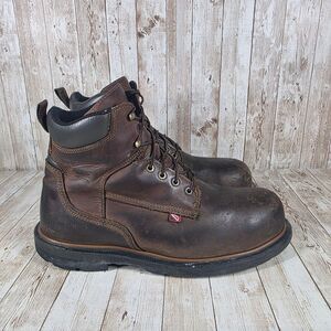 Red Wing dynaforce Steel‎ Toe Work Boots Brown Leather Safety Industrial Size 12